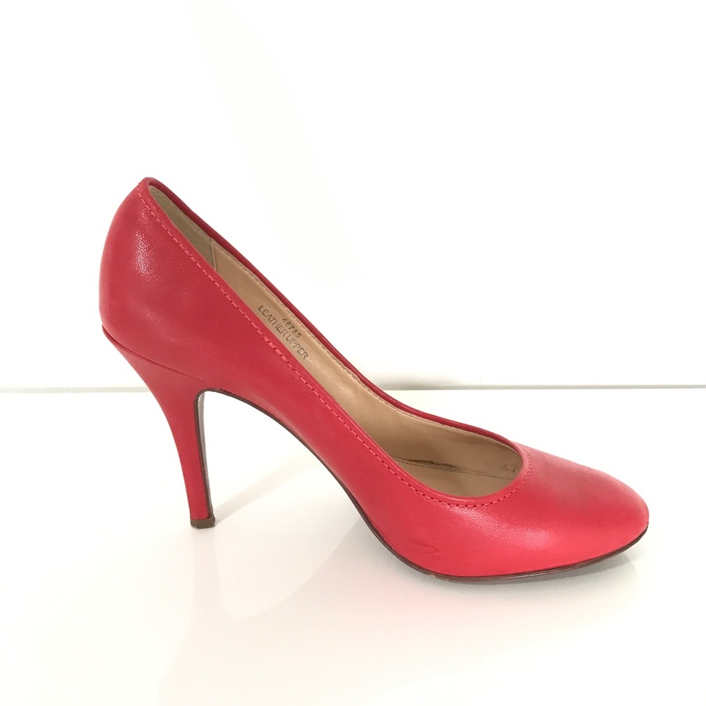 J.Crew Leather Mona Pumps Heels 46785 Red 8.5